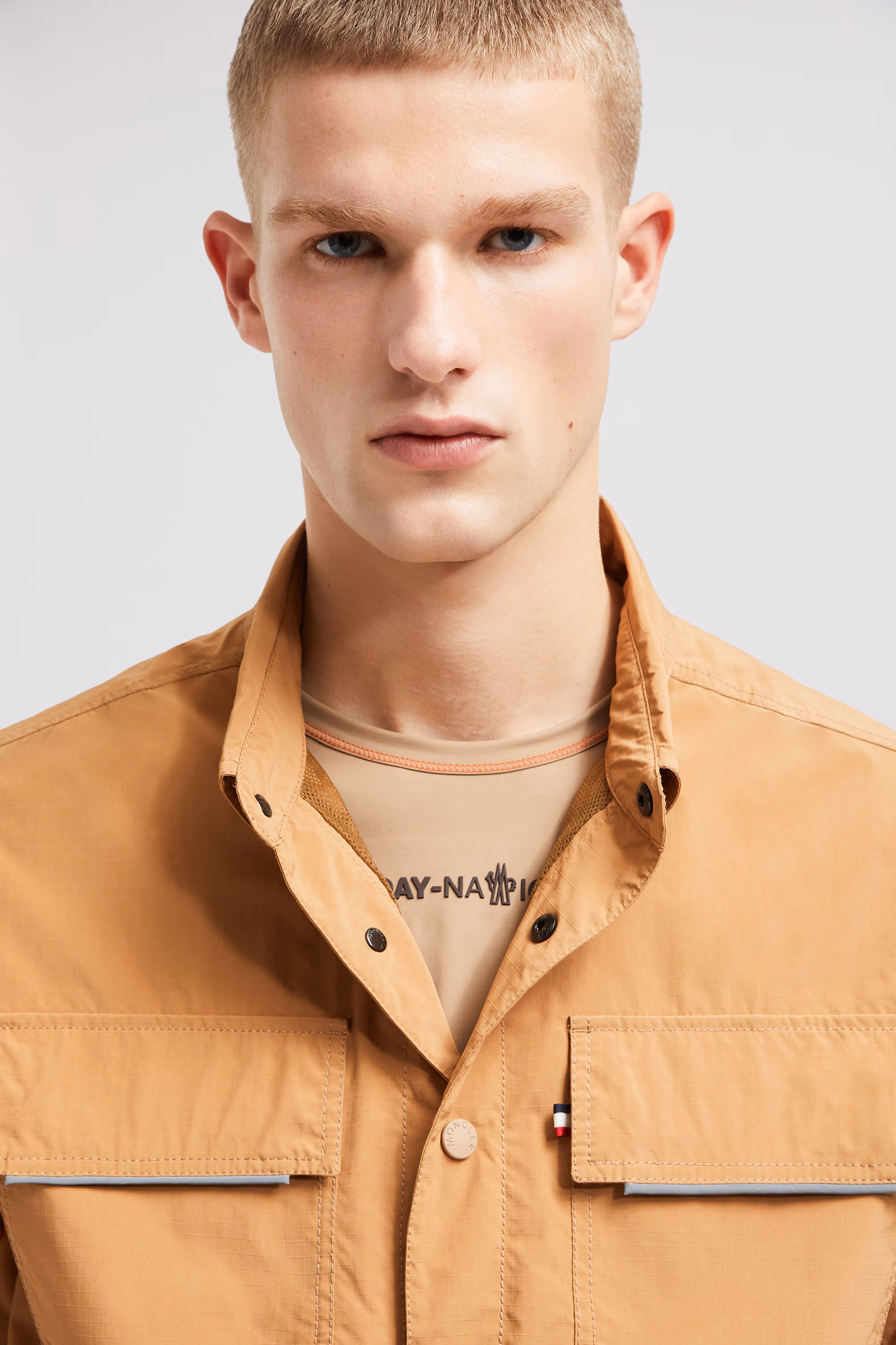 Zennor Shirt Jacket Men Ochre Orange Moncler 8